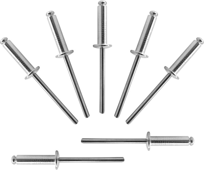 ALLCLEAN 200 Pcs 5/32" x 5/8" Aluminum Blind Rivets,4 x 16mm Pop Rivets,Aluminum Grip and Steel Mandrel - Image 1